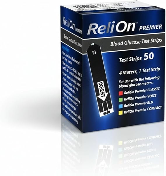 Blood Glucose Test Strips 50 Count Blood Sugar Testing Kit, Diabetic Test Strips, Glucose Monitor Kit, Home Blood Sugar Tester, Diabetic Testing Kit