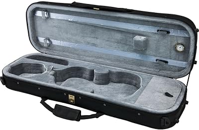 SKY 44 Violin Oblong Case Lightweight with Hygrometer BlackGrey