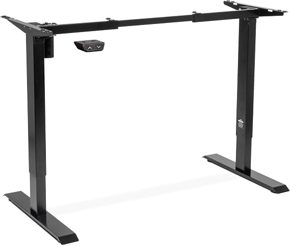 Dellonda Single Motor Adjustable Standing Desk Frame, 70kg Capacity, Black - DH17