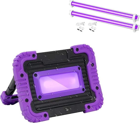 LED Black Lights Bar& LED Black Lights, Blacklight for Party, Stage Lighting, Aquarium, Body Paint, Fluorescent Poster, Glow in The Dark