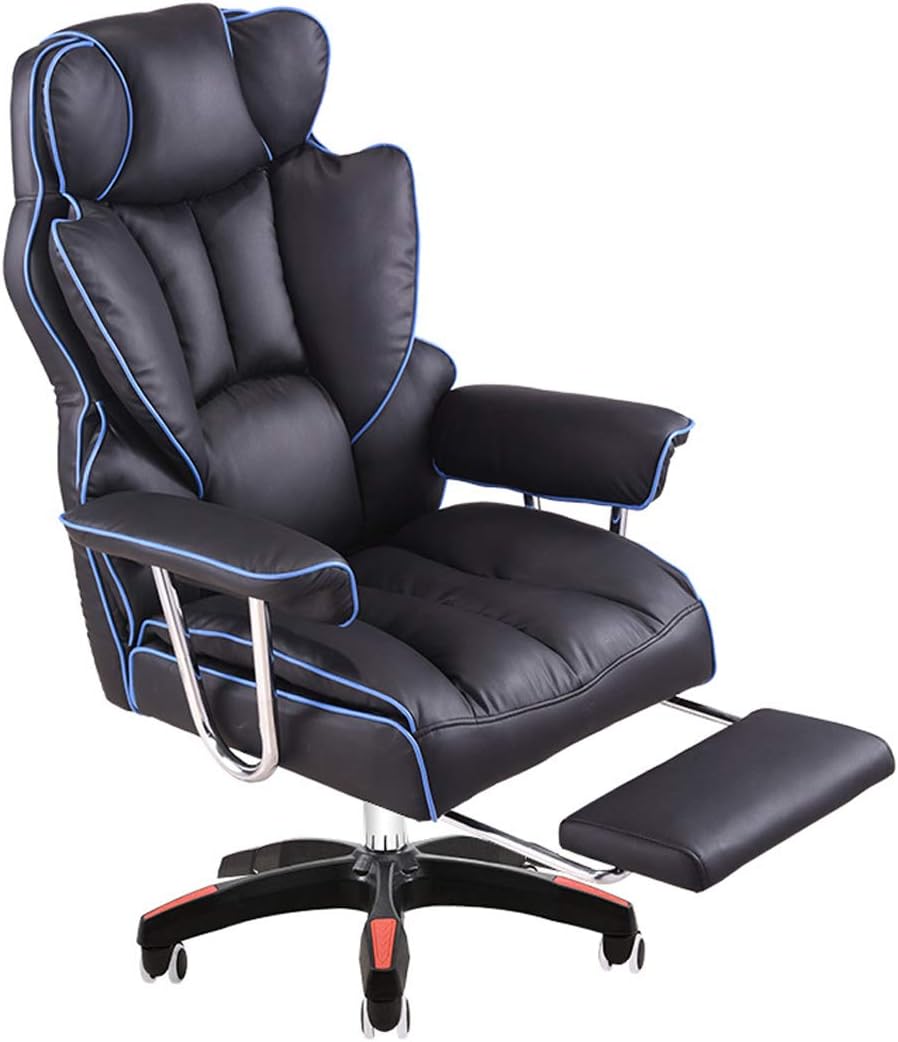 Office Chair - Executive Computer Chair Gaming Chair Swivel Rotary Lifting Reclining High Back Adjustable Chair with Footrest