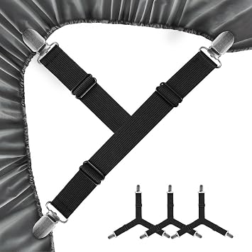 FGY Bed Sheet Holder Straps Adjustable Bed Sheet Clips Fasteners for Mattress Sofa Cover