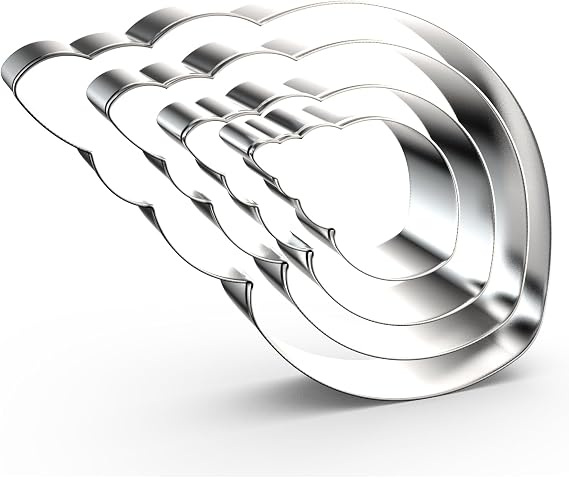 Conch Seashell Cookie Cutter Set - 5 inch, 4 inch, 3 inch, 2 inch - 4 Piece - Stainelss Steel