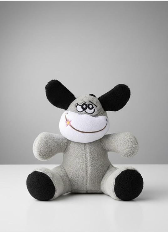 Atakids Sevimli Peluş Eşek Oyun Arkadaşı, 25 cm, Gri, Unisex