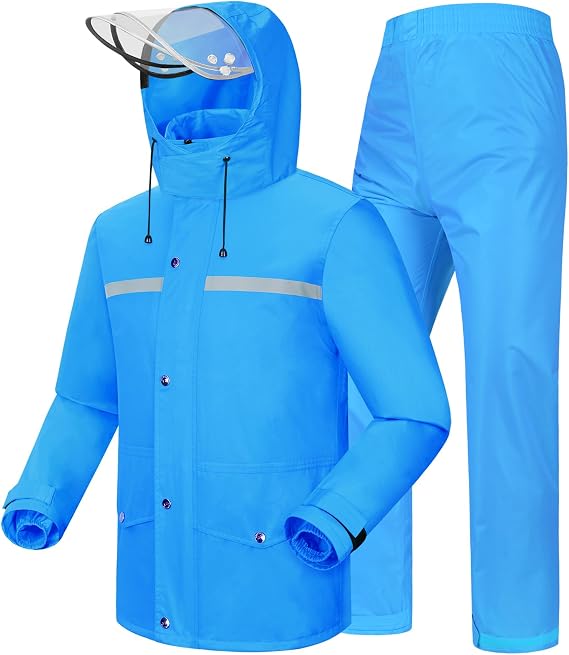 iCreek Rain Suit Waterproof Hi Vis Raincoat Reflective Rain Gear Unisex