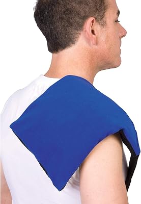Theramed Ice Pack for Injuries - Gel Ice Pack Reusable with Straps - for Back Pain, Neck Pain, Knees, Ankles Elbows, Large, 35 x 6