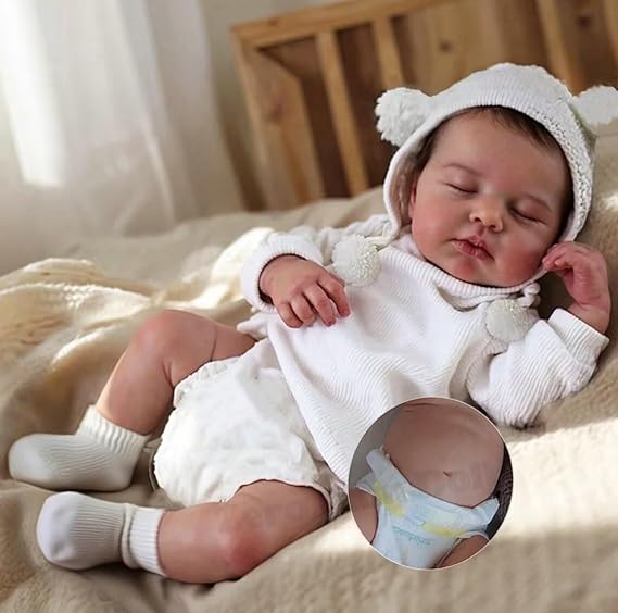 Zero Pam Reborn Baby Dolls Full Body Vinyl Boy-20 in Realistic Baby Doll, Lifelike Babys Doll, Posable Newborn Babies, Real Life Reborn Dolls with Accessories