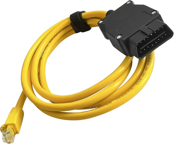 Connect Fit for OBD2 Cable Compatible with BM-WW F- Series Coding Ethernet ENET Rj45 OBD Interface Cable Coding E-SYS ISTA + ICOM Bootmod3 Bimmercode (6.6ft/2M)
