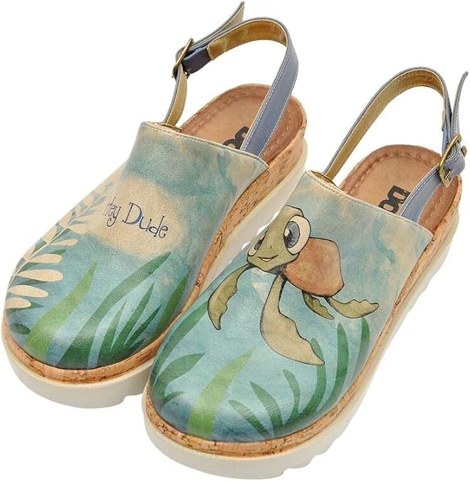 DOGO Personalize Your Life Akita - Printed Women Closed Toe Platform Sandals - Chic, Elegant and Casual Style - Vegan, Environmentally Friendly and Handmade - Breathable Design