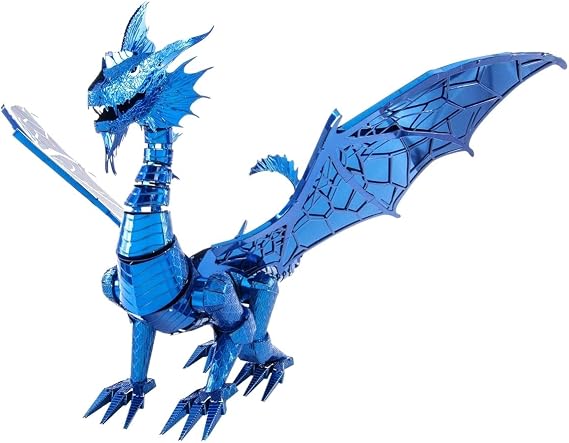 Metal Earth Premium Series Blue Dragon 3D Metal Model Kit Fascinations