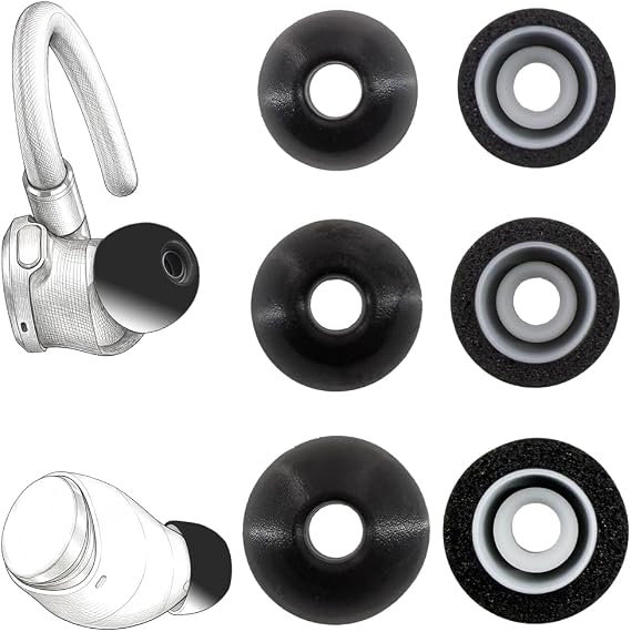 Replacement 2 Layers Memory Foam Eartips for Soundcore & Devialet