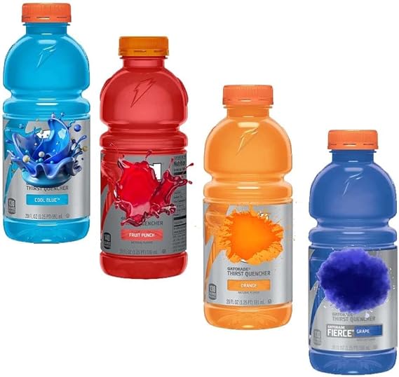 Grd Random Mixed Sports Drinks Variety Pack - Electrolyte Beverage, 591ml - Different Flavors - Hydration for Athletes (4 x Bottles)