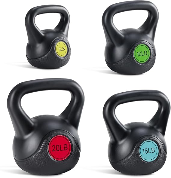 NEWBULIG Hard Kettlebell Set, Strength Training Kettlebells Sets