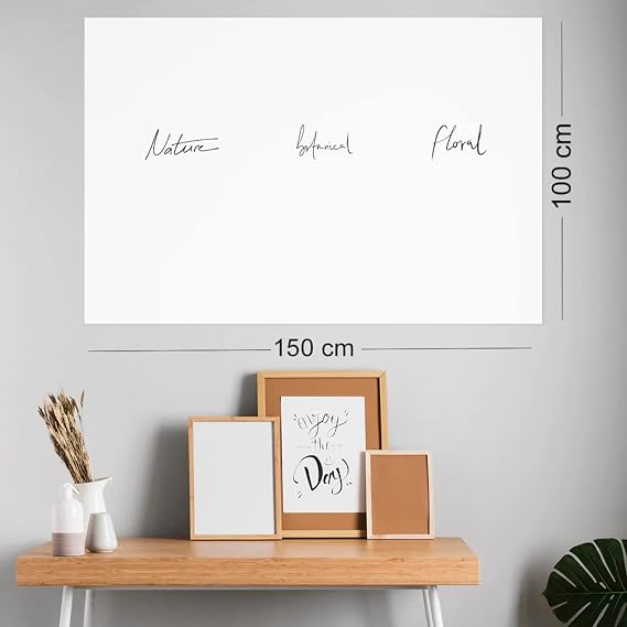 Smart Paper - 100x150 Cm White, 2 Pieces Non Sticky Static Keepable, Practical Writing Board And Board