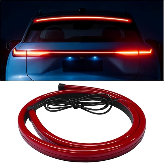 Car LED Brake Strip Light, 39" High Brightness Warning Auto Third Brake Lights Bar Decoration, Universal Flexible Vehicle High Mount Stop Light Assemblies for Truck SUV(100CM)