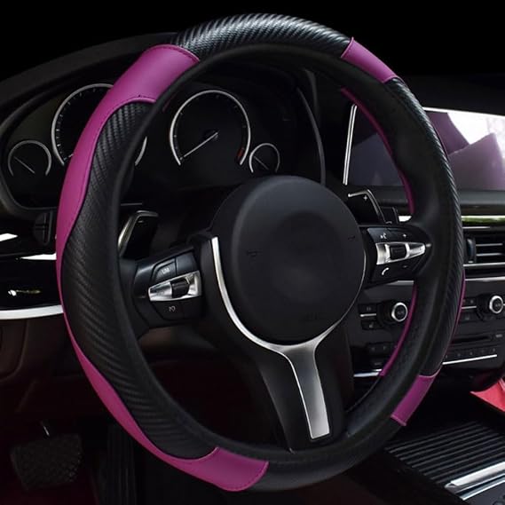 Steering Wheel Cover for Toyota AYGO Citroen C Interior Accessories Non-Slip and Breathable Purple