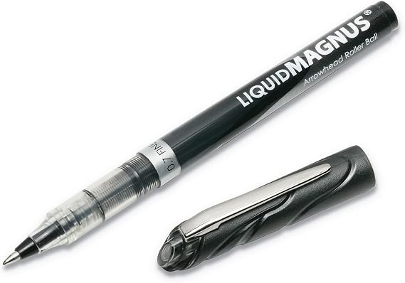 AbilityOne - Liquid Magnus(R) Roller Ball Pen-0.7mm, Black Ink 7520-01-461-2664: Dozen, 12 Item(s)