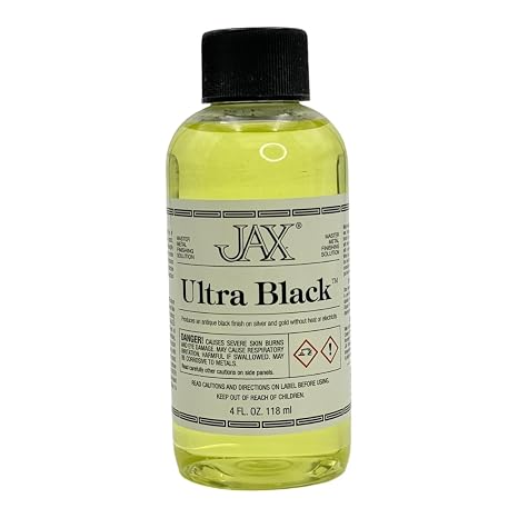 JAX Ultra Black - Metal Finishing Solution - Antique Finish Without Heat or Electricity - 4 Ounce