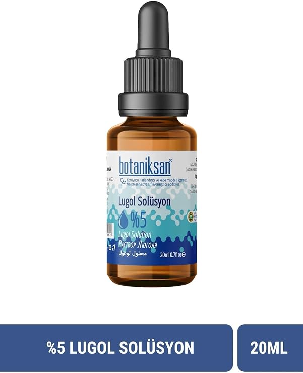 %5 Lugol Solüsyon 20ml İyot Çözeltisi – Yüksek Kalite & Saf İçerik