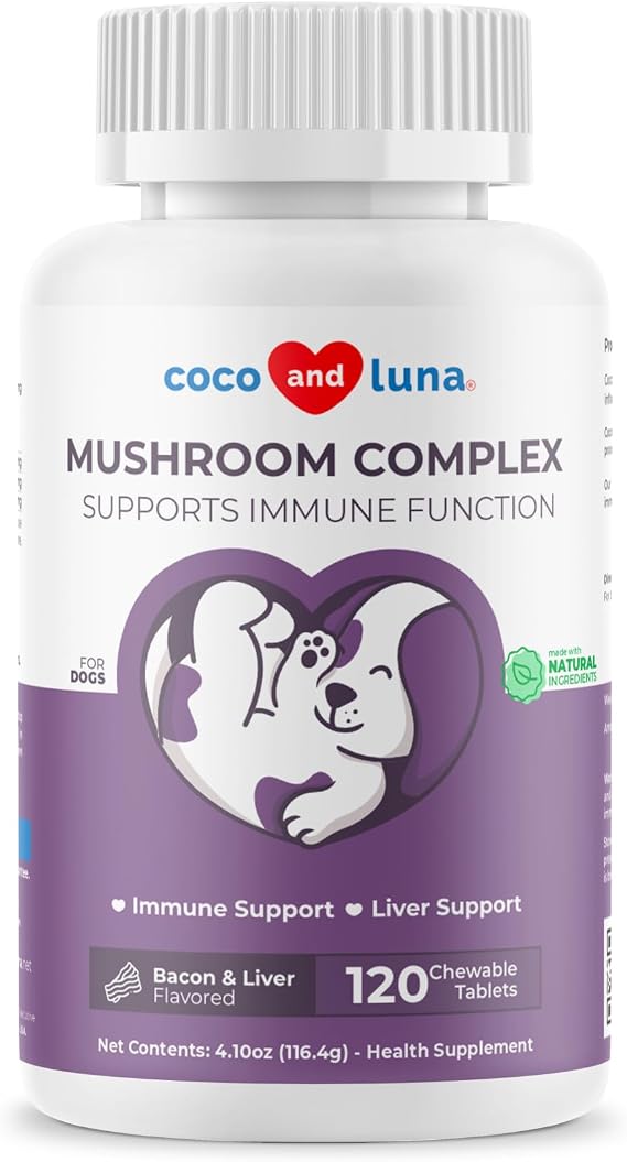 Turkey Tail Mushroom for Dogs 120 Tablets - Lumps, Bumps & Immune