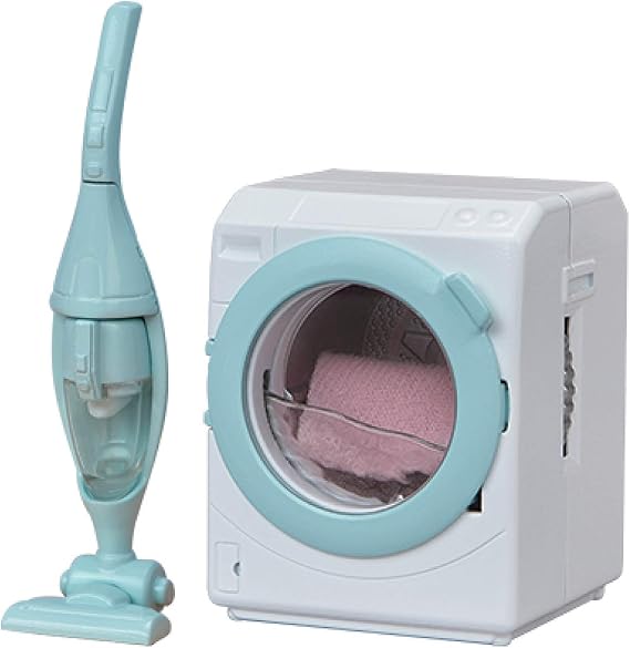 Calico Critters - Laundry & Vacuum Cleaner Set - Dollhouse Furniture & | Chore day made charming - tiny housekeeping pieces for spick-and-span cleaning routines and tidy-up storytelling, Ages 3+