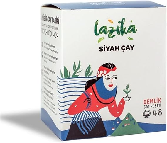 Lazika Siyah Çay 48'li Demlik Süzen Poşet - İlk Hasat, Mayıs Çayı, Tozsuz Çay