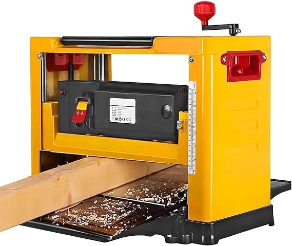 13'' Electric Woodworking Planer, Benchtop Planer with Special Hardwood Planer, Copper Motor, 8000R/Min Multifunctional Planers for Precision Woodworking