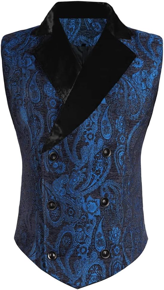 Men's Victorian Steampunk Vest Renaissance Medieval Gothic Waistcoat
