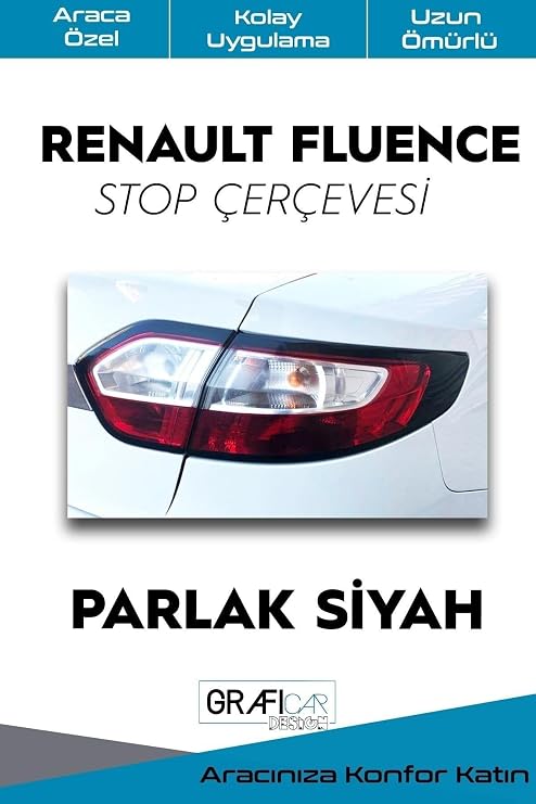 Graficar Design Renault Fluence Stop Frame Sticker Coating (Bright Black)