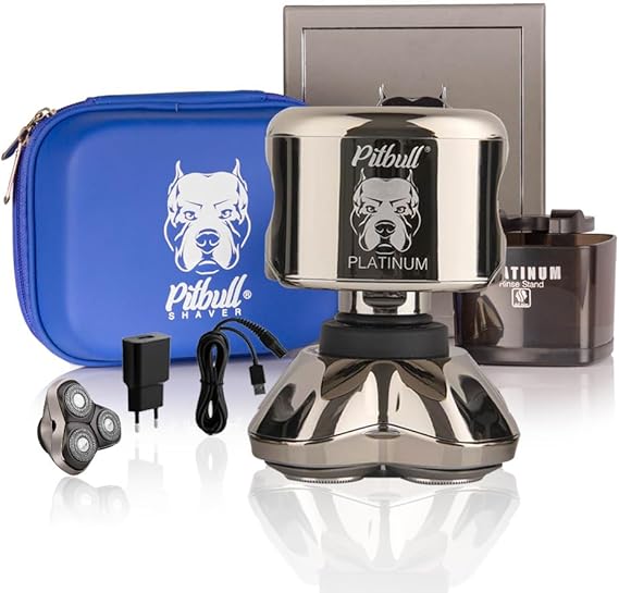Skull Shaver スカルシェーバー ピットブル メンズシェーバー 白金）