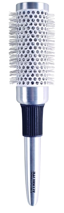 Cricket Centrix Alumilite 43mm Thermal Hair Round Brush for Blow Drying, Curling, Styling, Ceramic Barrel Thermal Brush Anti-Static Anti-Frizz for All Hair Types