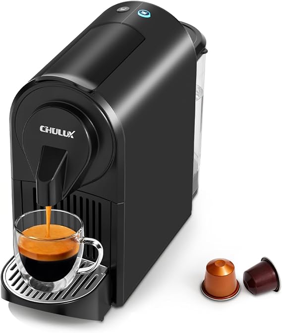 CHULUX - Bafè-Pro Upgraded Espresso Machine for Original Nes Pods, 20 Bar Quick Draw Home Espresso Maker for Espresso and Lungo, Black