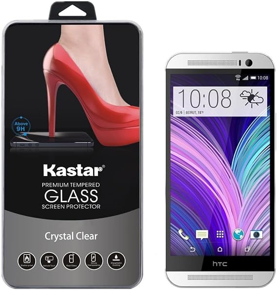 Kastar HTC one M8 Screen Protector (2-PACK), Premium Tempered Crystal Clear Glass Screen Protector for HTC One M8 AT&T, T-Mobile, Sprint, Verizon Smartphone
