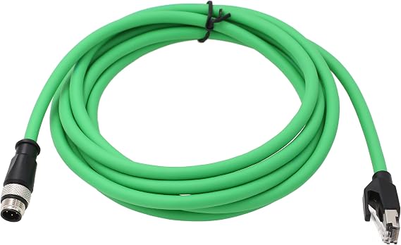 M12 4 Pin D Coded to RJ45 Ethernet Network Cable Cat5e for Sick Sensor Camera Barcode Reader Profinet 8m