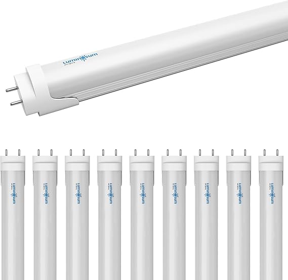 T8 LED Tube Light Bulbs 4 Foot 20W, 6000K ETL Listed, 10 Pack