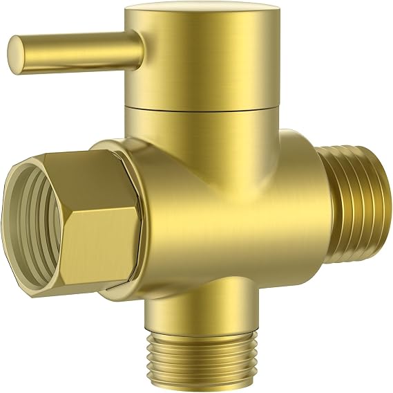 Brass Shower Arm Diverter Valve G1/2 (Brushed Gold)