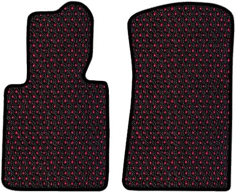 Automotive - Custom Fit Coco Car Mats Hand-Made in USA for Volkswagen 1997-2010 VW New Beetle GL GLS GLX Turbo TDI Sport S SE Cabrio 1.8T 1.9 2.0 2.52 Black Red-Two Piece