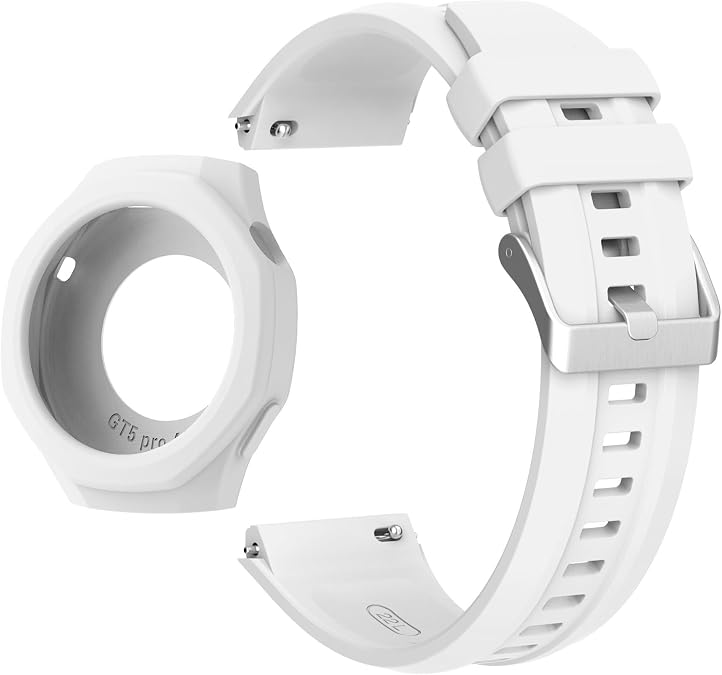 Silicone Strap For Huawei Watch GT5 Pro 46mm Smart Watch Band Protective Case Shell