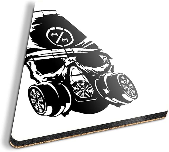 1 x Triangle Coaster - Metal Mulisha Digital Artwork Cork Backed MDF Glossy Tea Coffee Accessory #56033