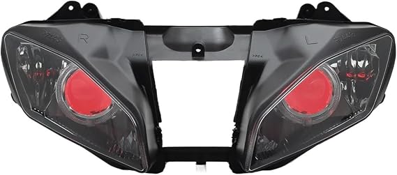 Motorcycle Headlight FIt For Yamaha YZF-R6 2006-2016Motorcycle Headlight Lo/Hi Beam HID Projector Headlight Assembly Angel Eyes Headlamp LED Motorcycle Headlights(2008-2016)