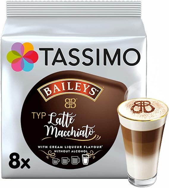Tassimo Baileys Latte Macchiato (2-Pack) - Dark Roast - Pod - 16 Count - For Tassimo Machine
