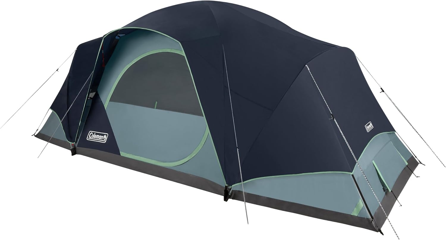 Coleman Skydome XL Large Family Tent, Weatherproof 812 Person Tent Sets Up in 5 Mins, Rainfly & Carry Bag Included, Made of PFAS-Free Materials