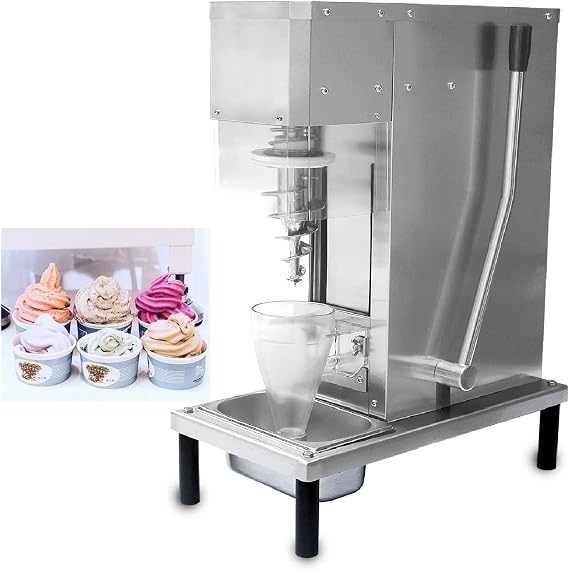 Commercial Frozen Blending Machine, 110V Yogurt Milkshake Ice Cream Yogurt Mixing Maker, Gelato Swirl Ice Cream Mixer Machine Ice Blender Easy to Clean for Restaurant Kitchen Equipment