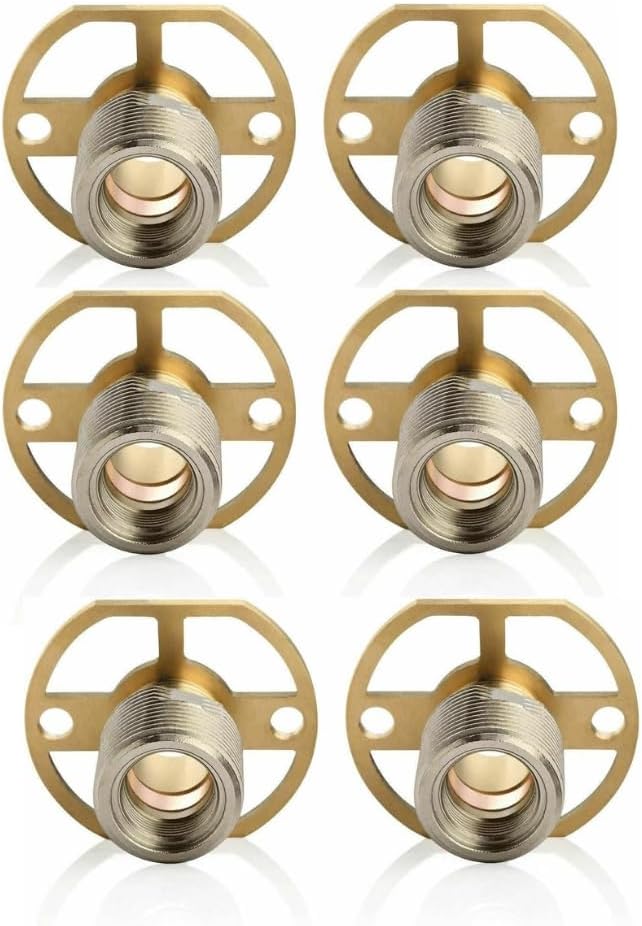 Easy Shower Mounting Systems Kit for Strong Shower Valve Connections and Leak Free installations - BSP Wall Mounting Bar Valve Fixing Brackets for Bar Shower Or Bath Mixer Tap (3 x Pairs, 3, Pair)