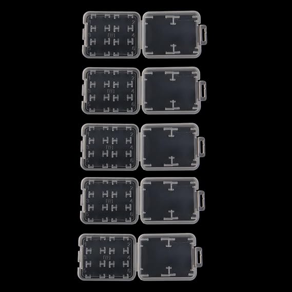 5PCS Standard Memory Card for Case Holder Box Storage,Plastic