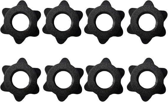 8pcs Spinlock Collars, 1 inch Barbell Spin-Lock Collars Screw Clamps, Standard Dumbbell Hex Nut Dumbbell Rod Nut Barbell Screw Collarfor, Clamps Weight Clips for Dumbell Weight Training