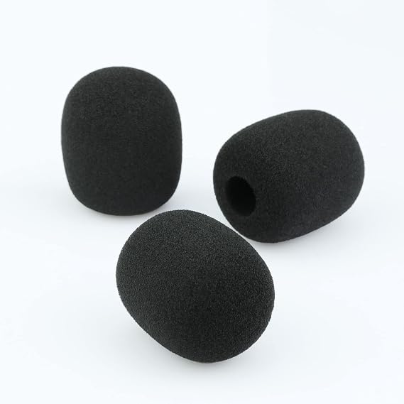 LEFXMOPHY Foam Replacement for HyperX Cloud II/Alpha/Alpha S/Mix/Core Gaming Headphone/Cloud Chat Headset Microphone Pop Filter Cover, 3 Pack Windscreen