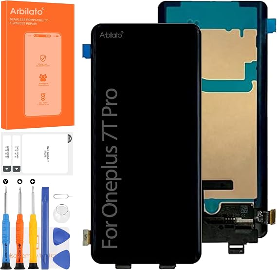 Screen for Oneplus 7T Pro Screen Replacement for 1+7T Pro LCD Screen HD1911,HD1913,HD1910 Touch Display Digitizer Assembly Repair Parts(Black)