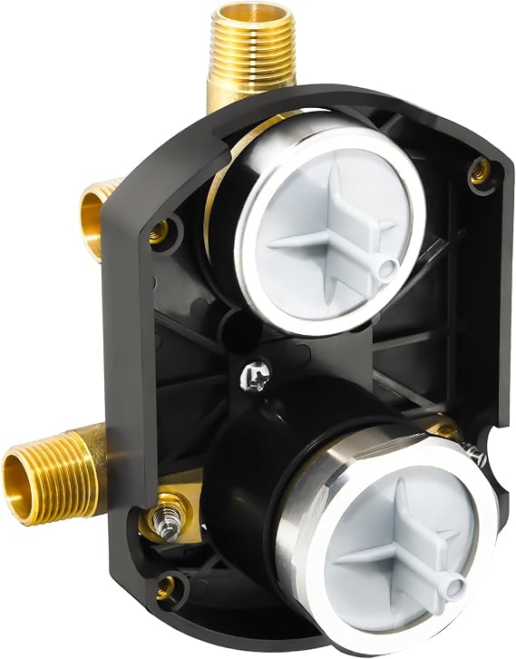 R22000-WS Integrated Shower and Diverter Valve, Compatible with D 3-Setting or 6-Setting Integrated Diverter Valve Trim kit, with Screwdriver Stops
