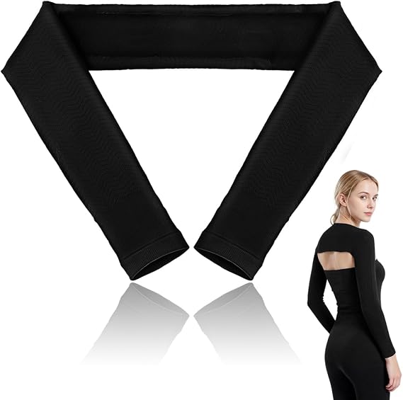 GARVALON Elastic Arm Shaper Long Sleeve Posture Corrector for Women Breathable Arm Warmers with UV Protection for Shaping and Support Upper Arms